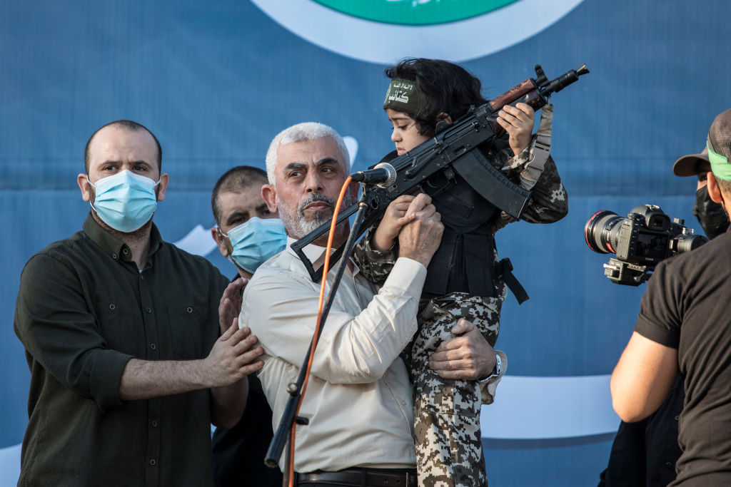 Yahya Sinwar, el 24 de mayo de 2021, en un acto de Hamás en Gaza.