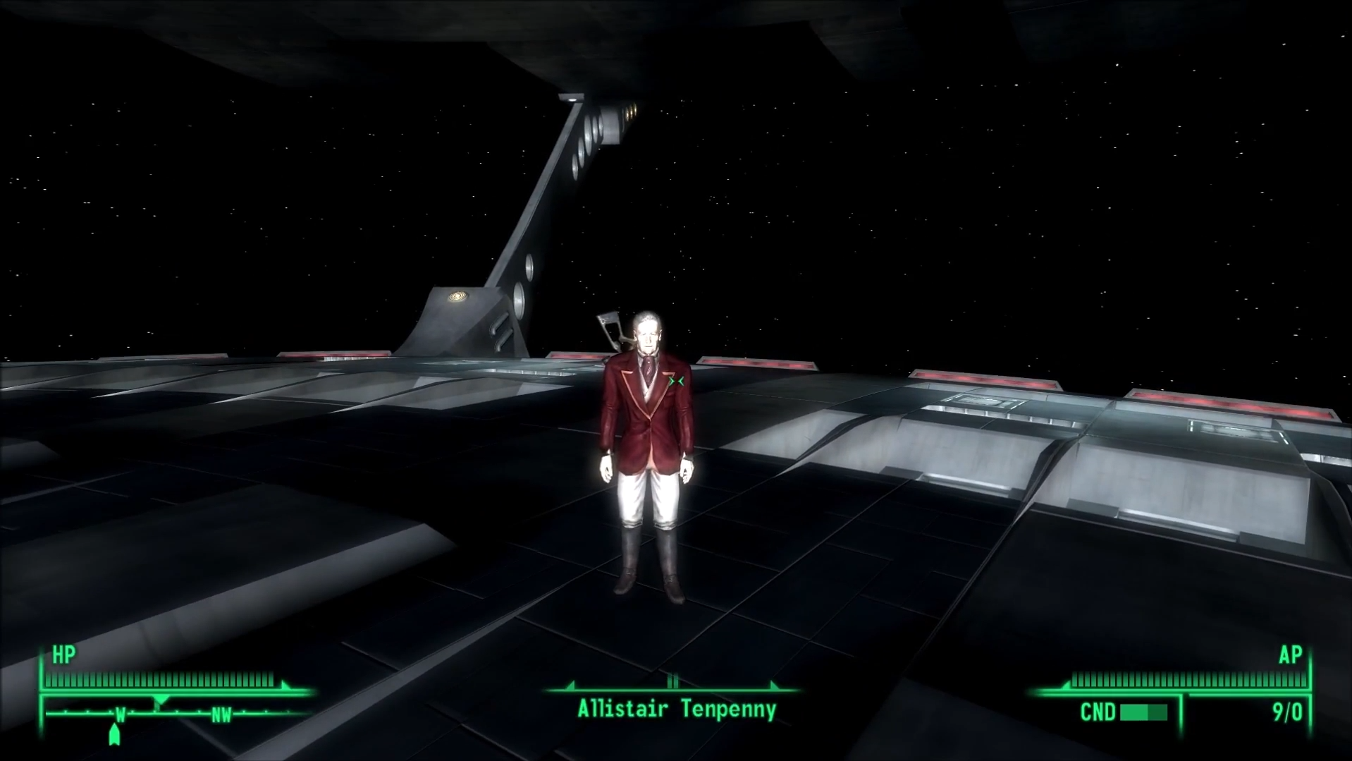 Fallout 3 what happens if you bring characters into space?