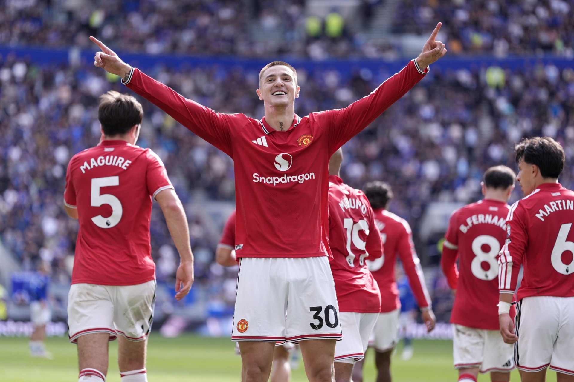 The Slovenian had scored in United’s previous top-flight clash with Everton (Picture: PA)