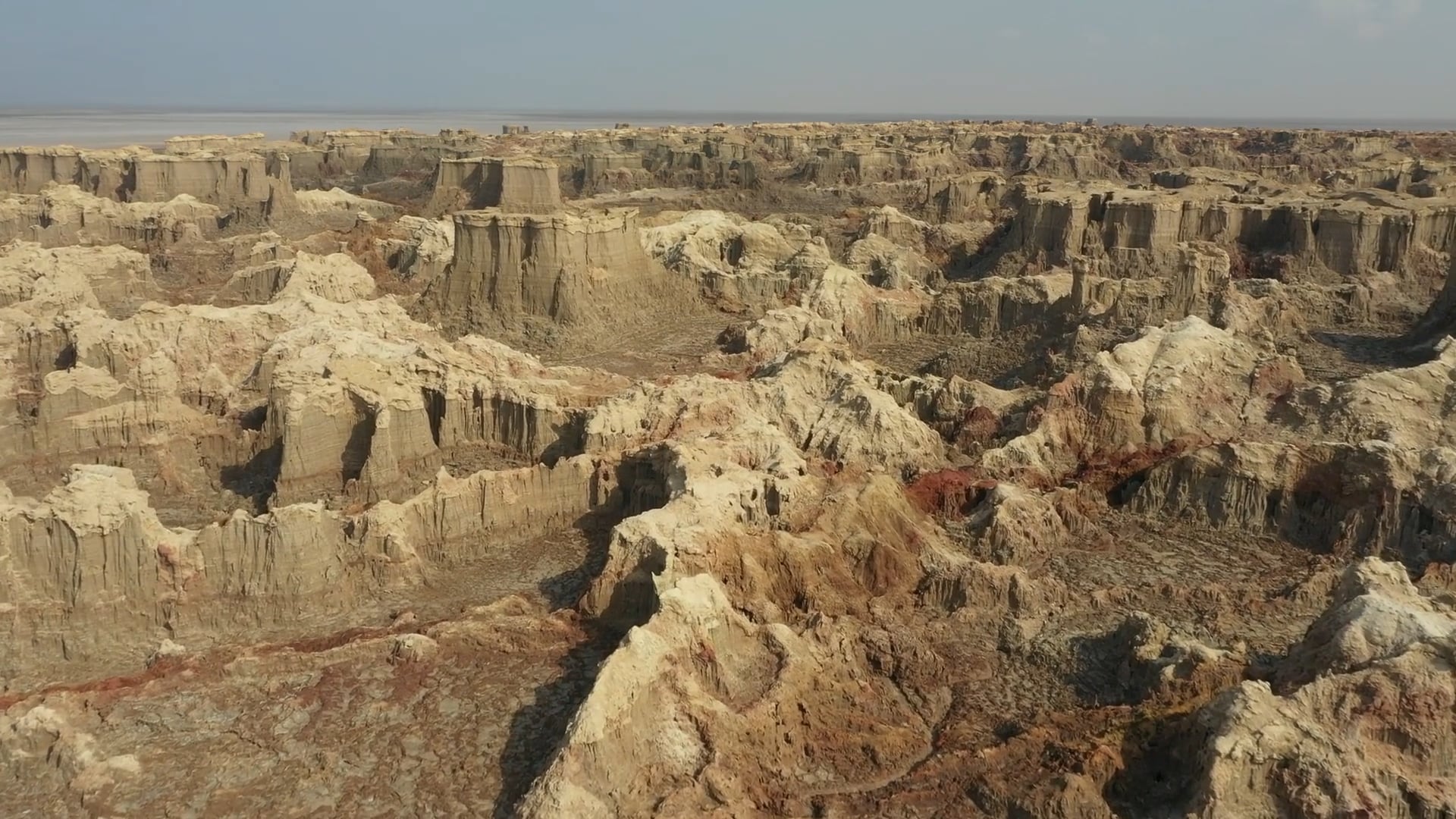 Danakil Desert, Ethiopia: Drone tour of volcanic wasteland