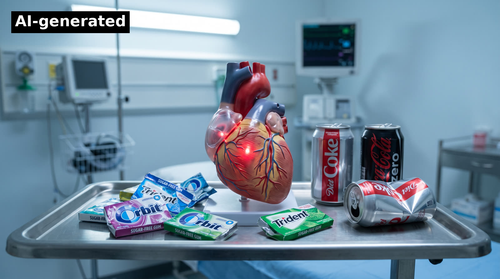 Sweetener linked to higher risk of heart attack
