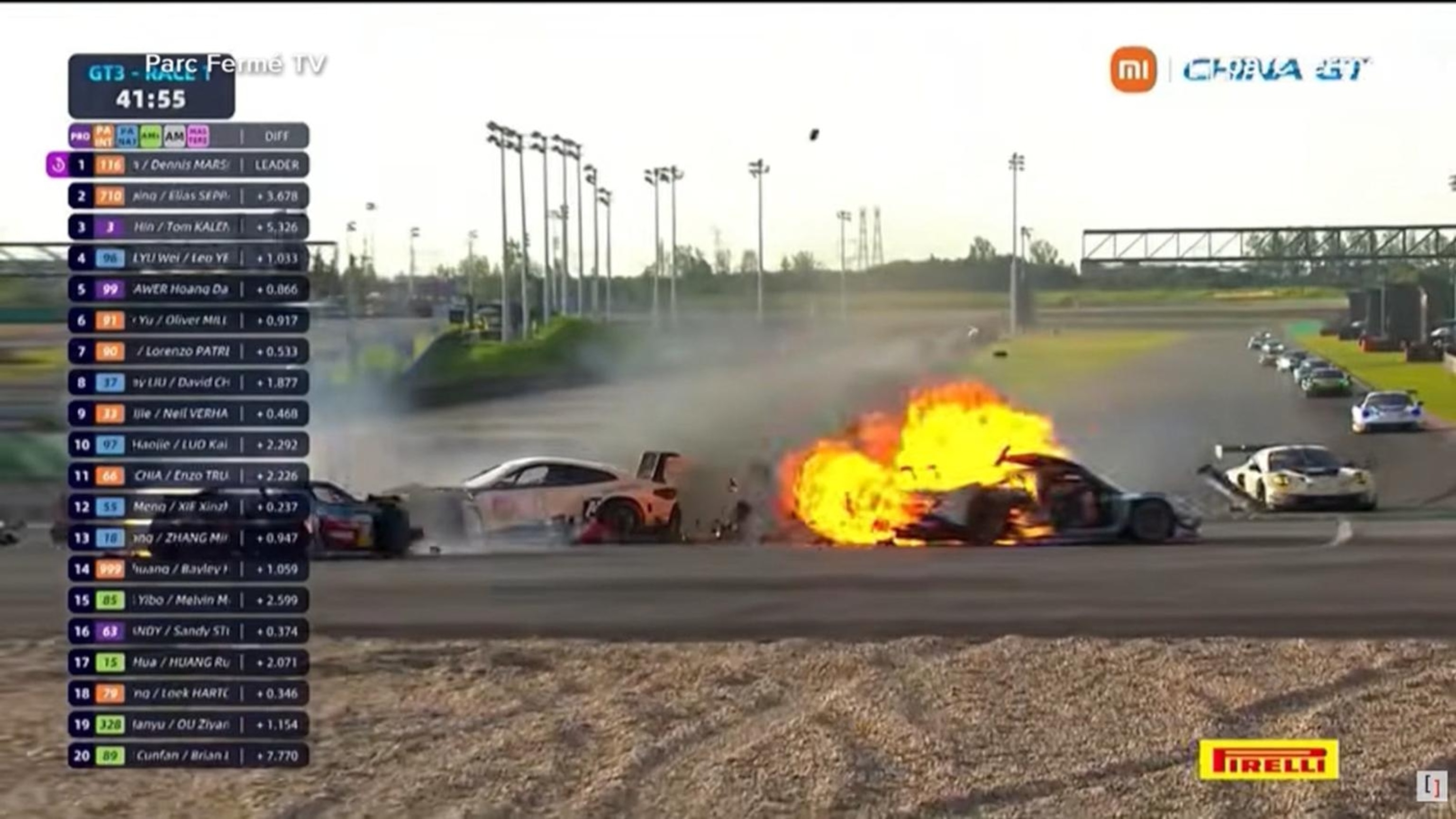 Race car driver saves fellow driver from fiery crash