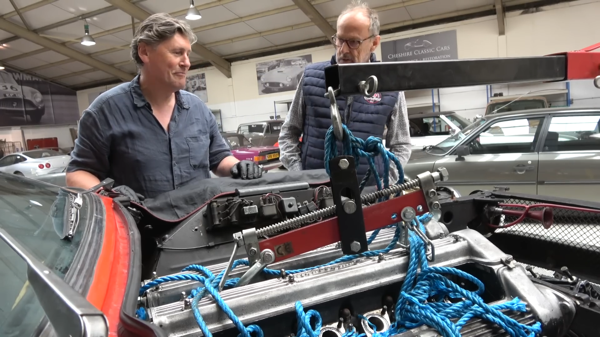 Removing a rare classic V12 engine for full rebuild