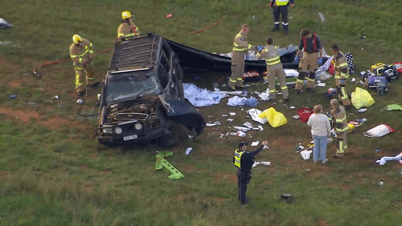 Two children dead, five injured in horror 4WD crash west of Melbourne