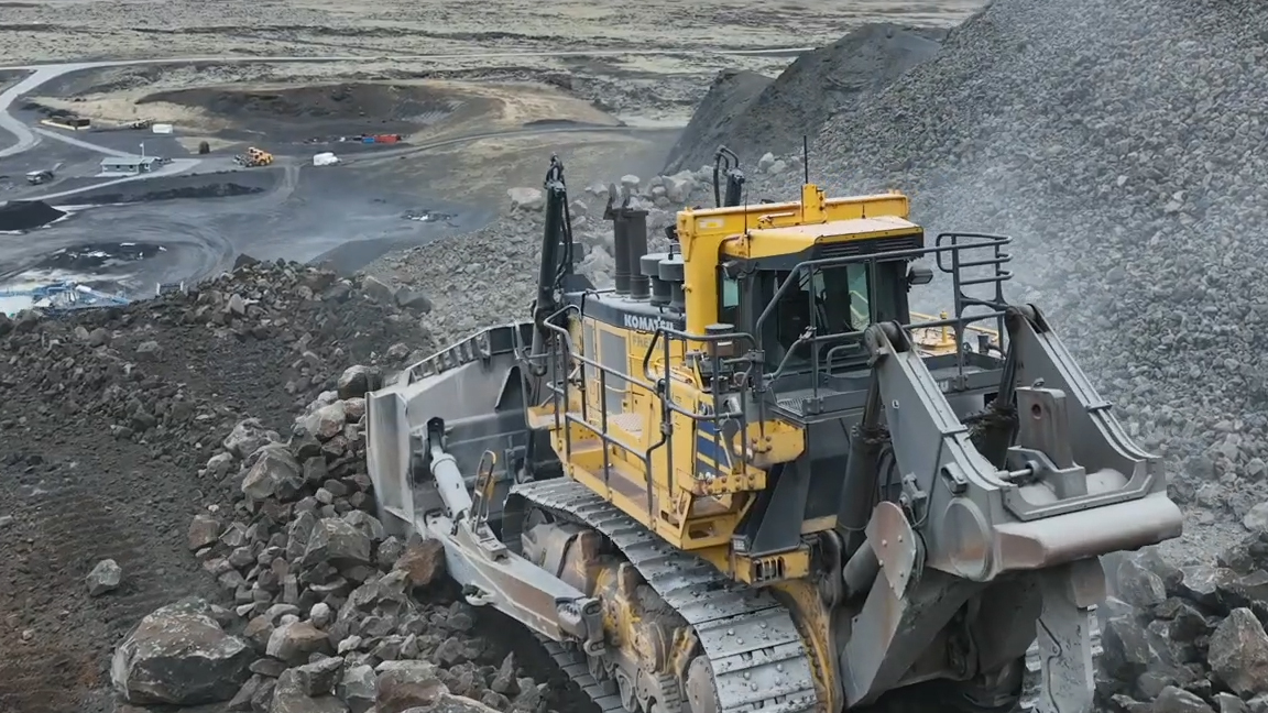 This massive mining dozer is built to move mountains