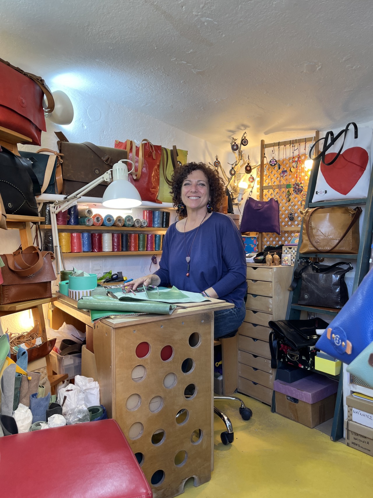 The bag maker who built a global following out of a cave in Santorini