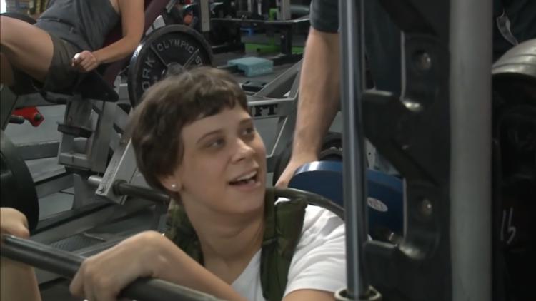‘She's just gotten stronger': Woman with cerebral palsy turns every gym day into a victory