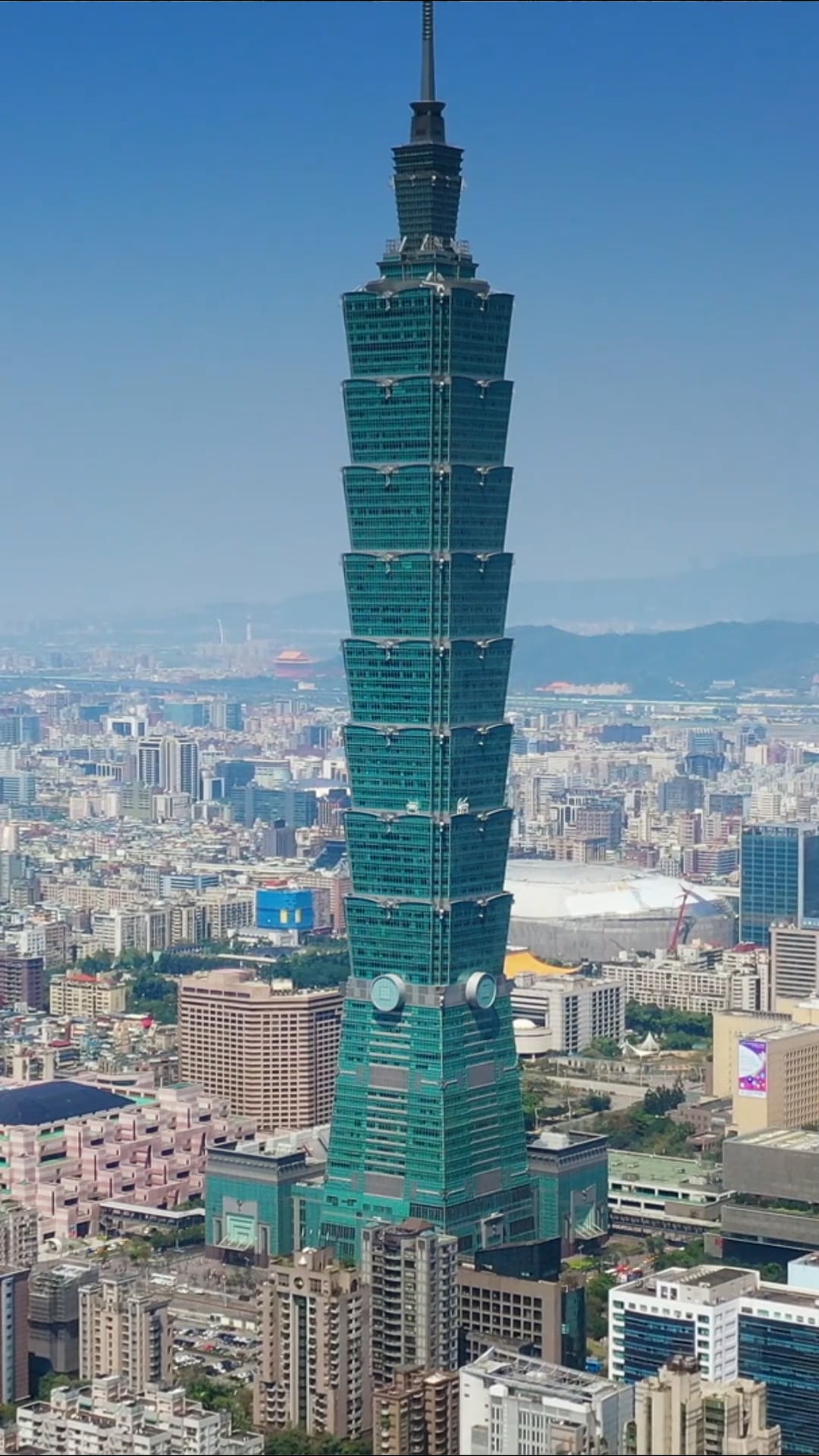 Taipei 101: Drone views of Taiwan's 101-story landmark skyscraper