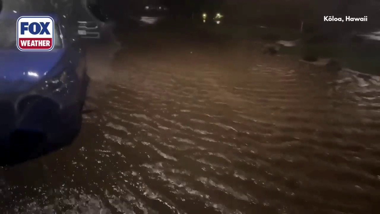 Watch: Hurricane Lowell pounds Kaua'i with intense wind, flash flooding
