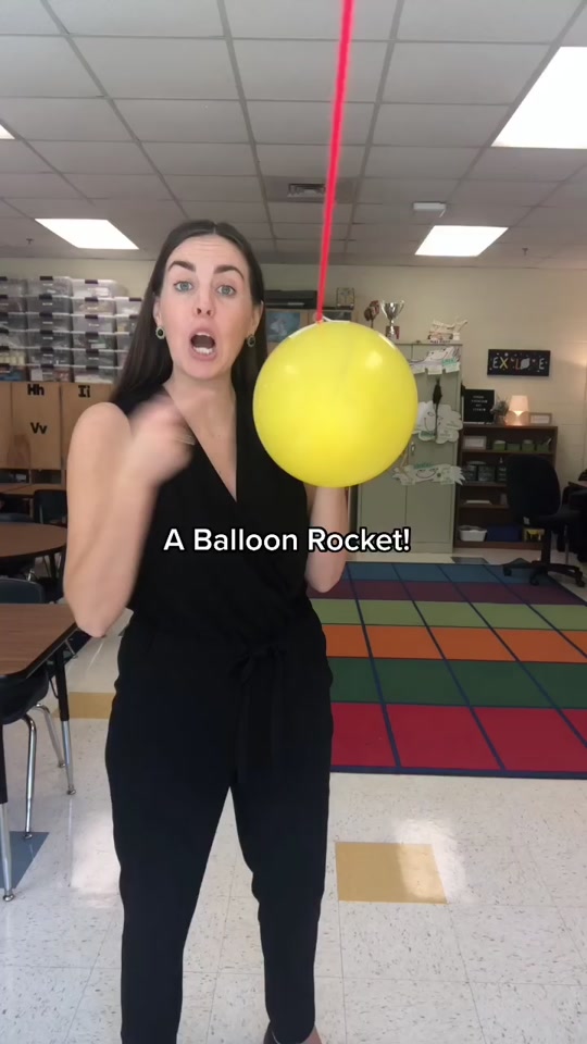 Easy balloon rocket science experiment kids can try at home