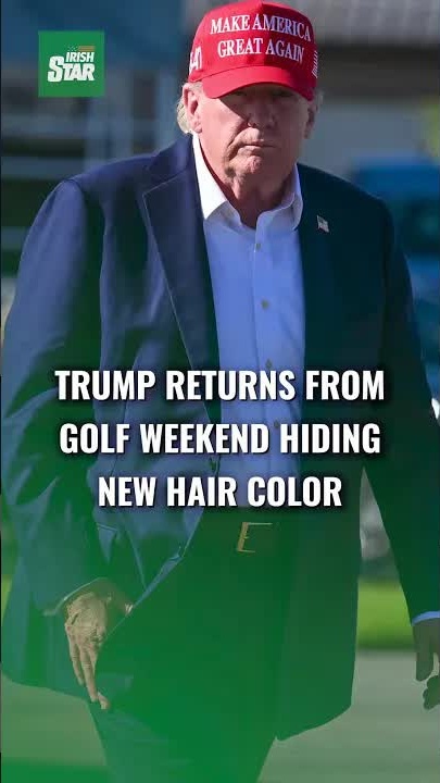 Trump's hair color mystery solved after golf weekend
