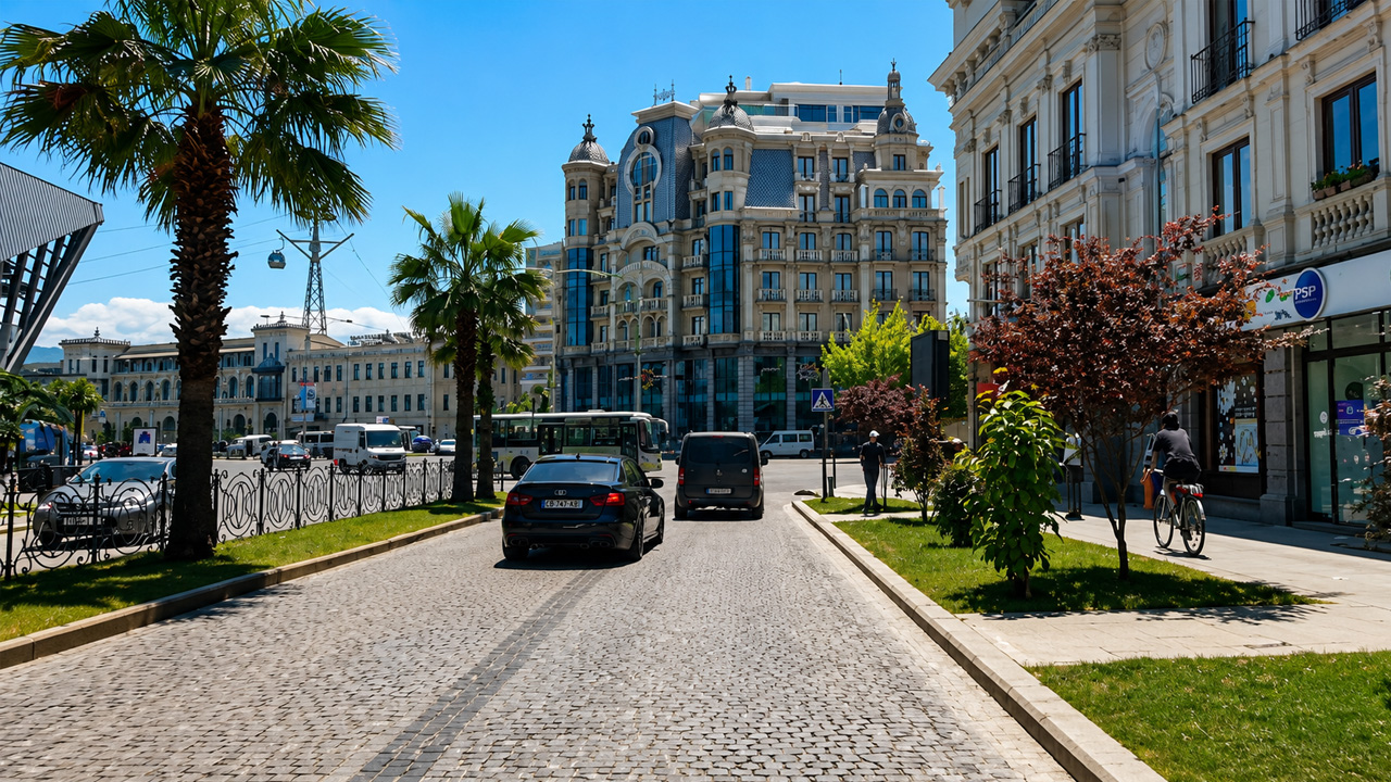 Driving in Georgia's reinvented coast, Batumi