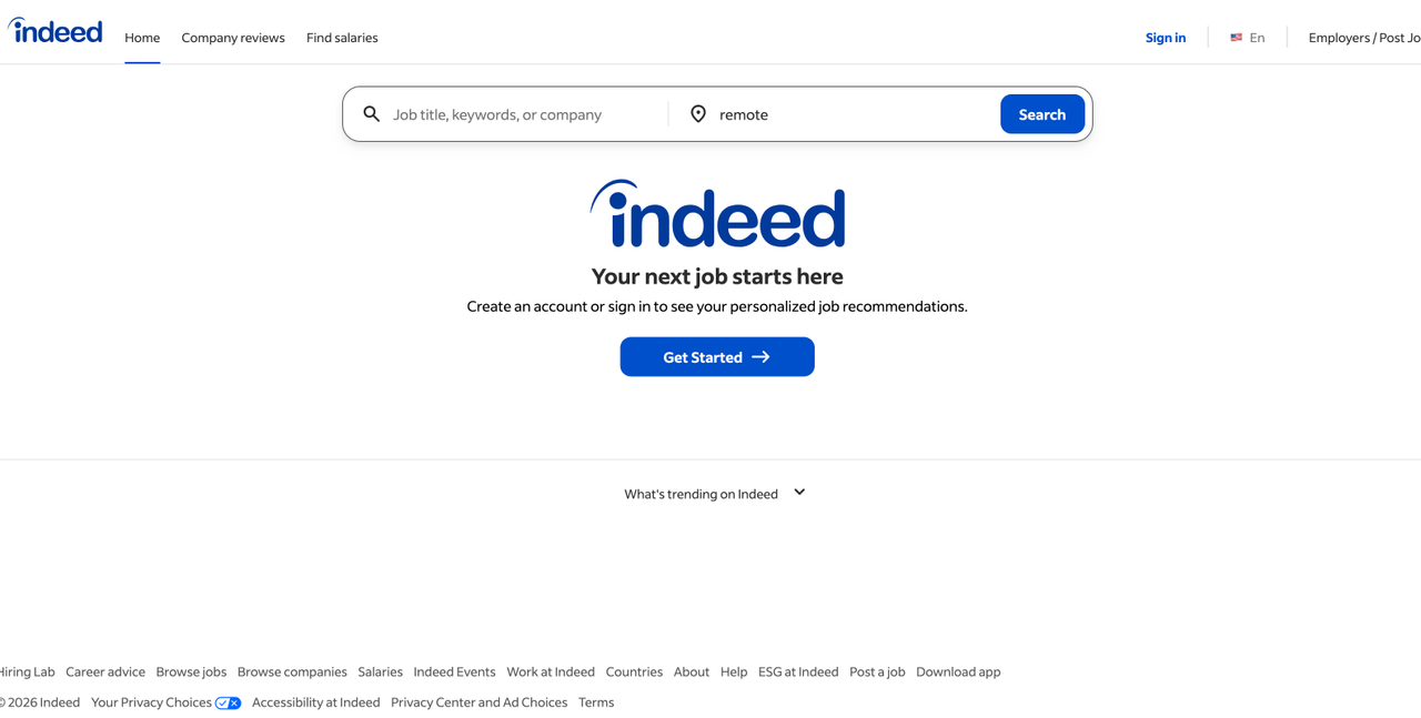 Indeed job recruitment site (2026) review