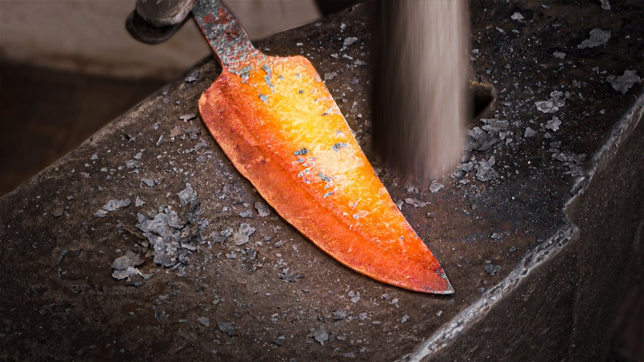 Kitchen knife from scrap steel