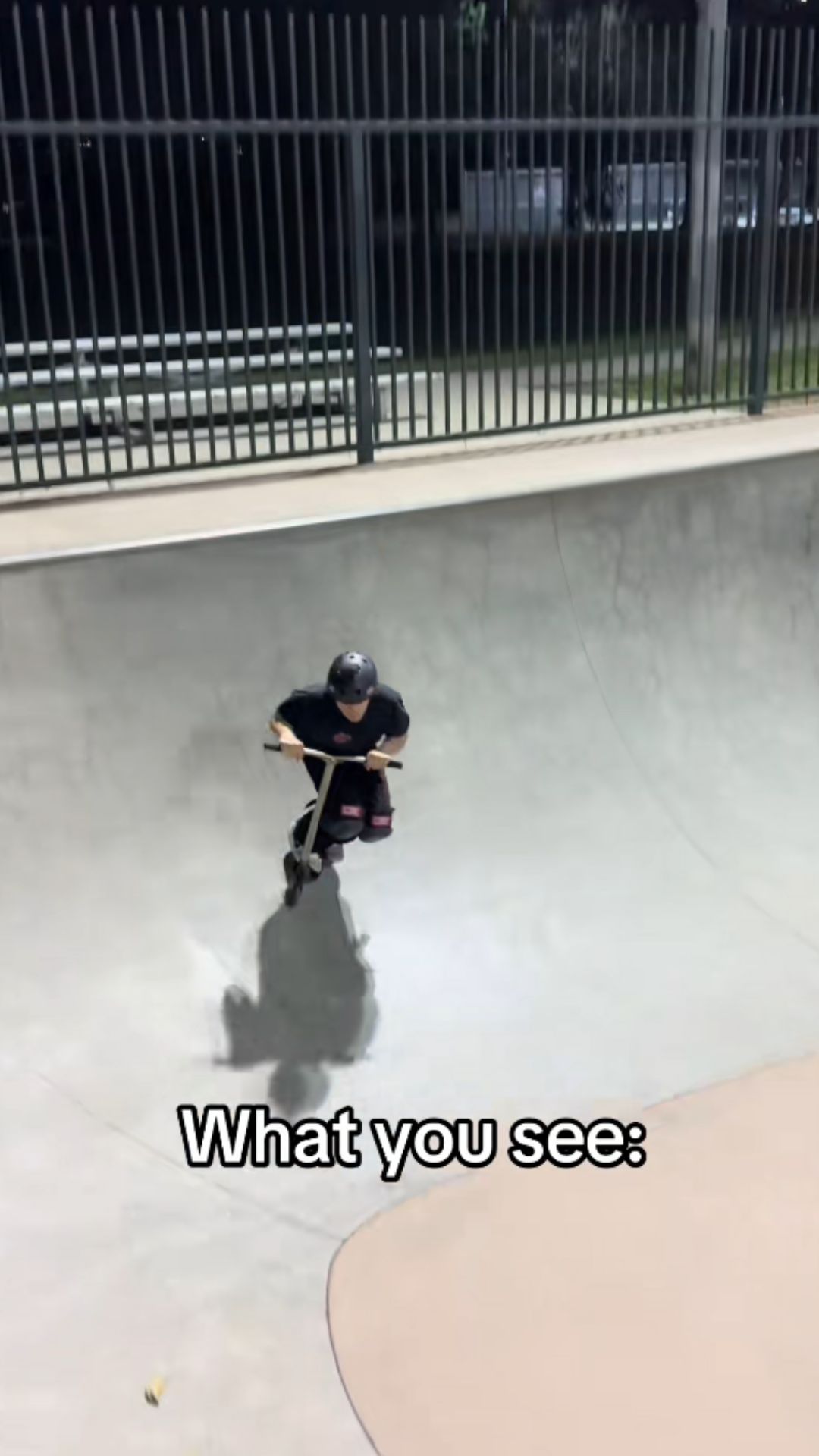 This scooter stunt took serious skill and control