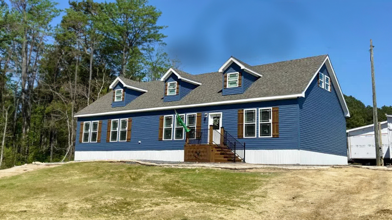 A newly released two-story modular home with a spacious layout