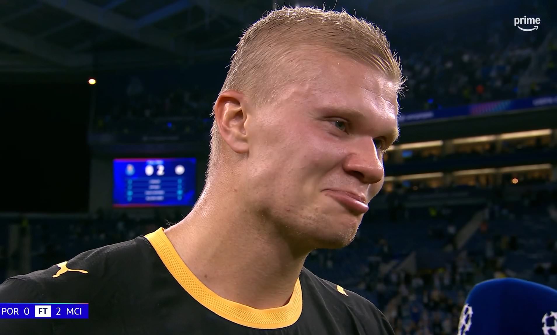 'Angry' Erling Haaland playfully scolds teenage 'gem' Ayyoub Bouaddi for failing to pass to him