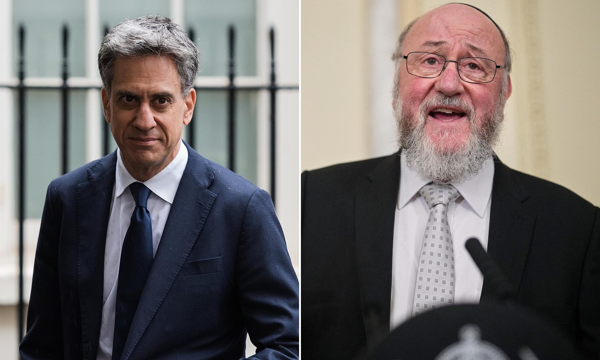 Miliband accused of putting Jews in UK in danger: Chief Rabbi and Tory leader react to sanctions