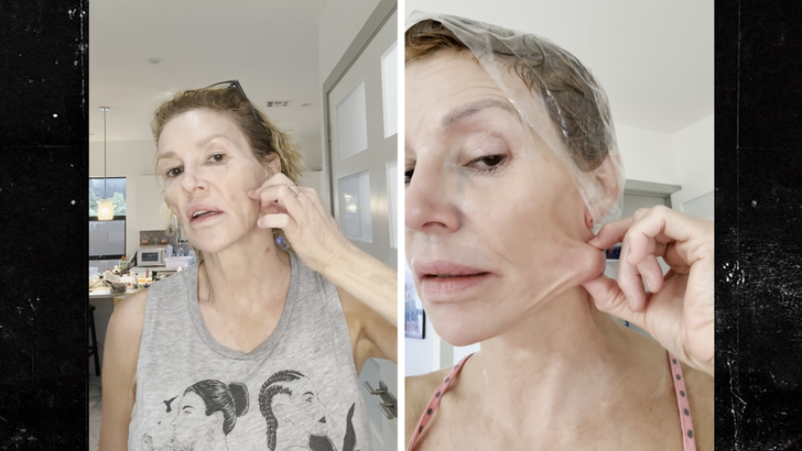 Brandi Glanville undergoing surgery to remove facial gunk and organisms