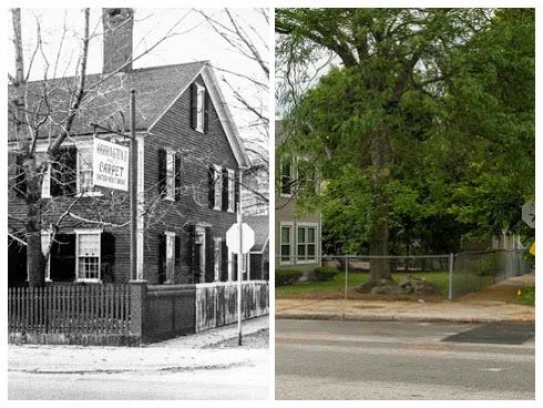 Then & now: Harrington's House of Carpet (Stearns Tavern), 1030 Main St., Worcester
