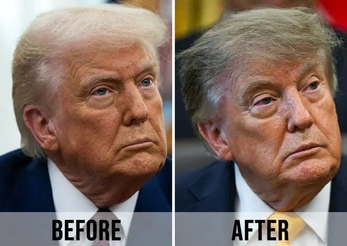 Donald Trump debuts darker hair color in new photos as fans say he