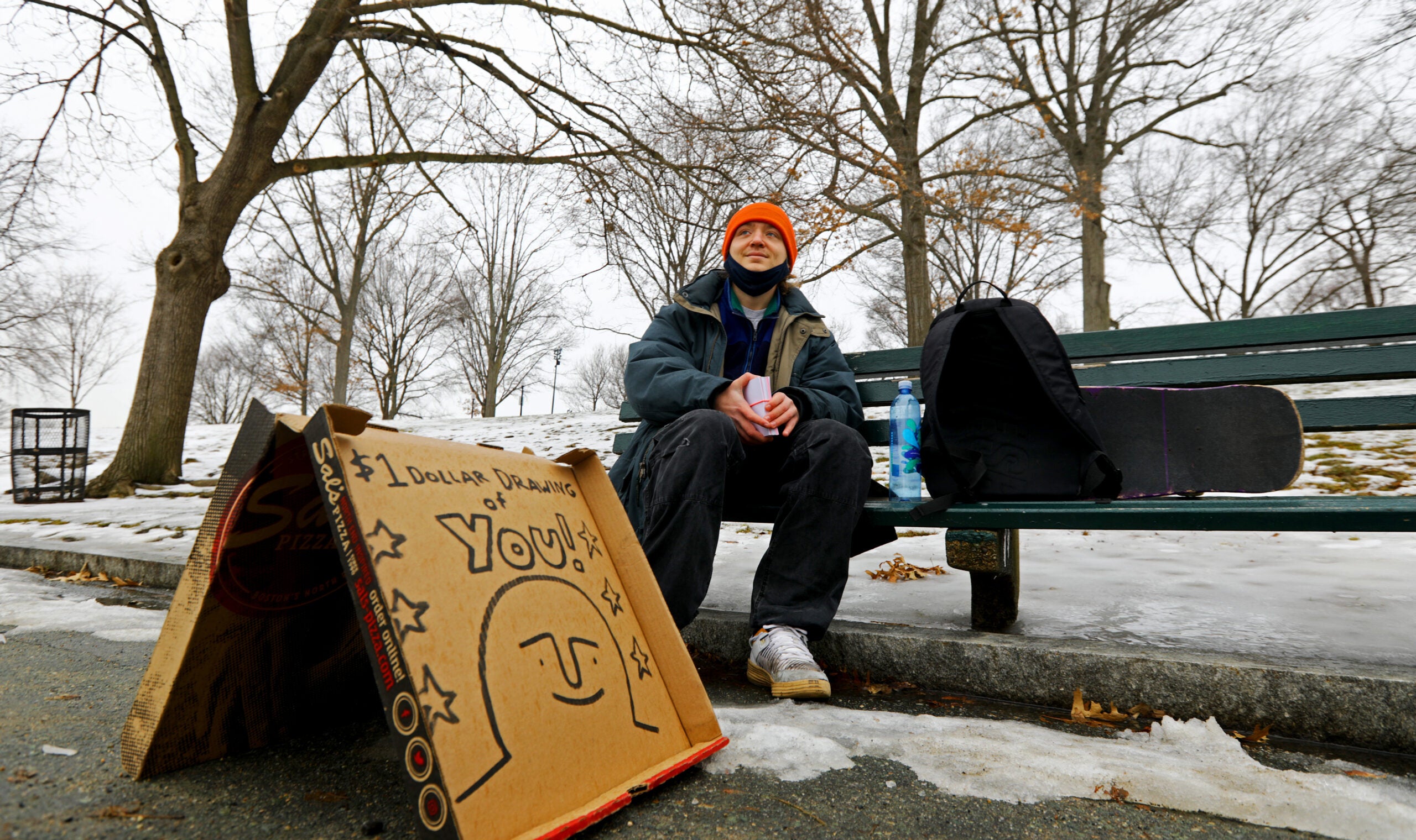 Is the '$1 portrait guy' behind the mysterious Boston mattress art?