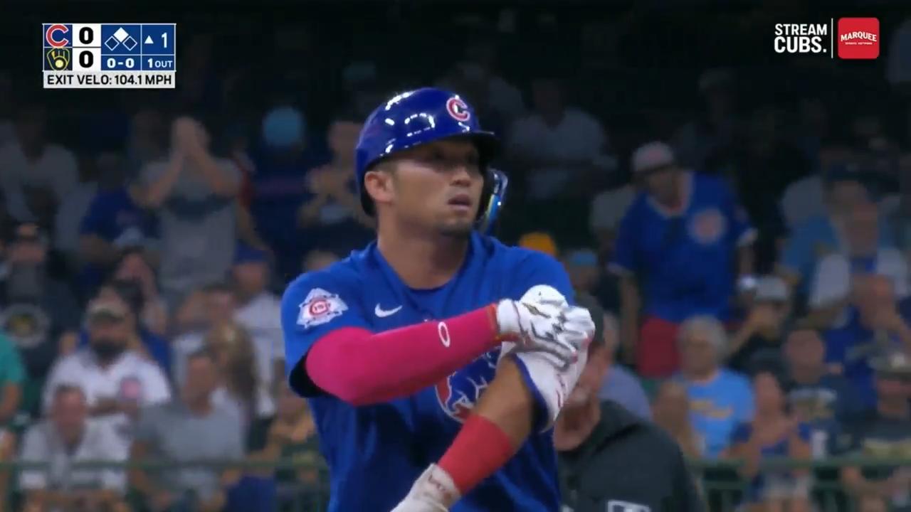 Seiya Suzuki doubles, adds run and denies Jackson Chourio at plate with ...