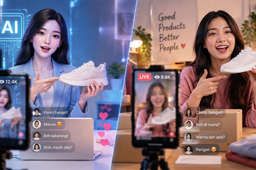 AI mulai kuasai jualan live ecommerce, lebih murah ketimbang rekrut host manusia AI mulai kuasai jualan live ecommerce, lebih murah ketimbang rekrut host manusia