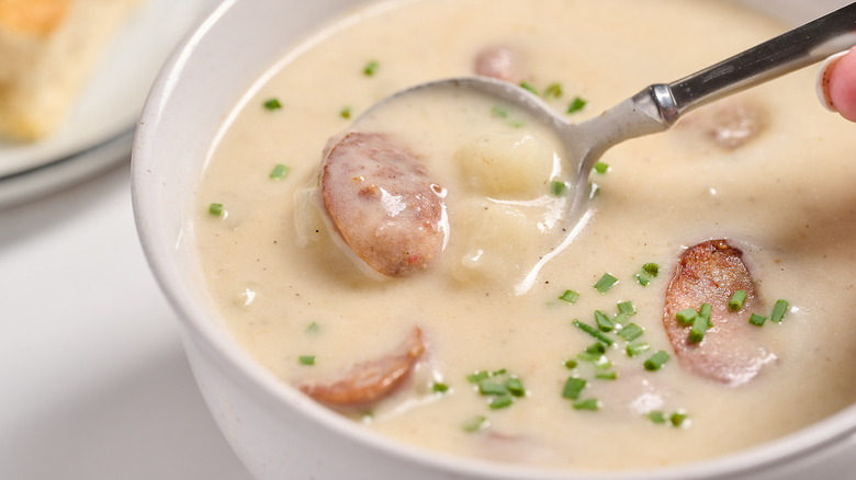 Simple 3-ingredient potato and sausage soup recipe