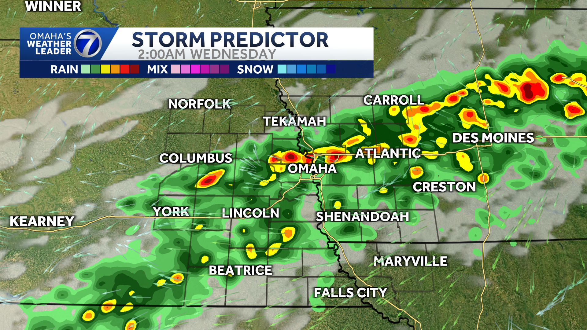 Omaha weather: Scattered storms possible overnight, heavy rain potential