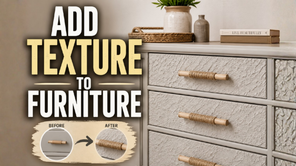 Furniture flip with texture painting anyone can do
