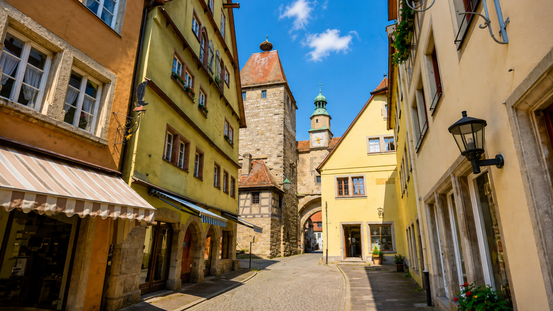 Inside Rothenburg ob der Tauber medieval Germany (4K)