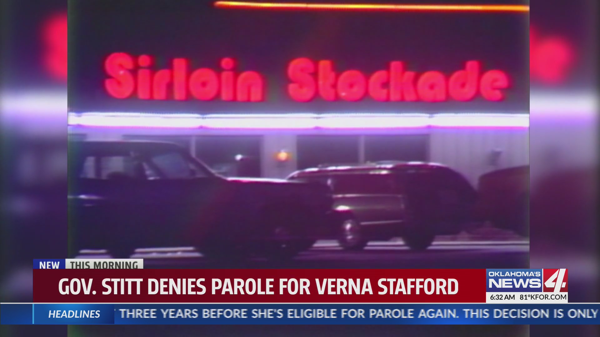Governor denies parole for convicted Sirloin Stockade murderer