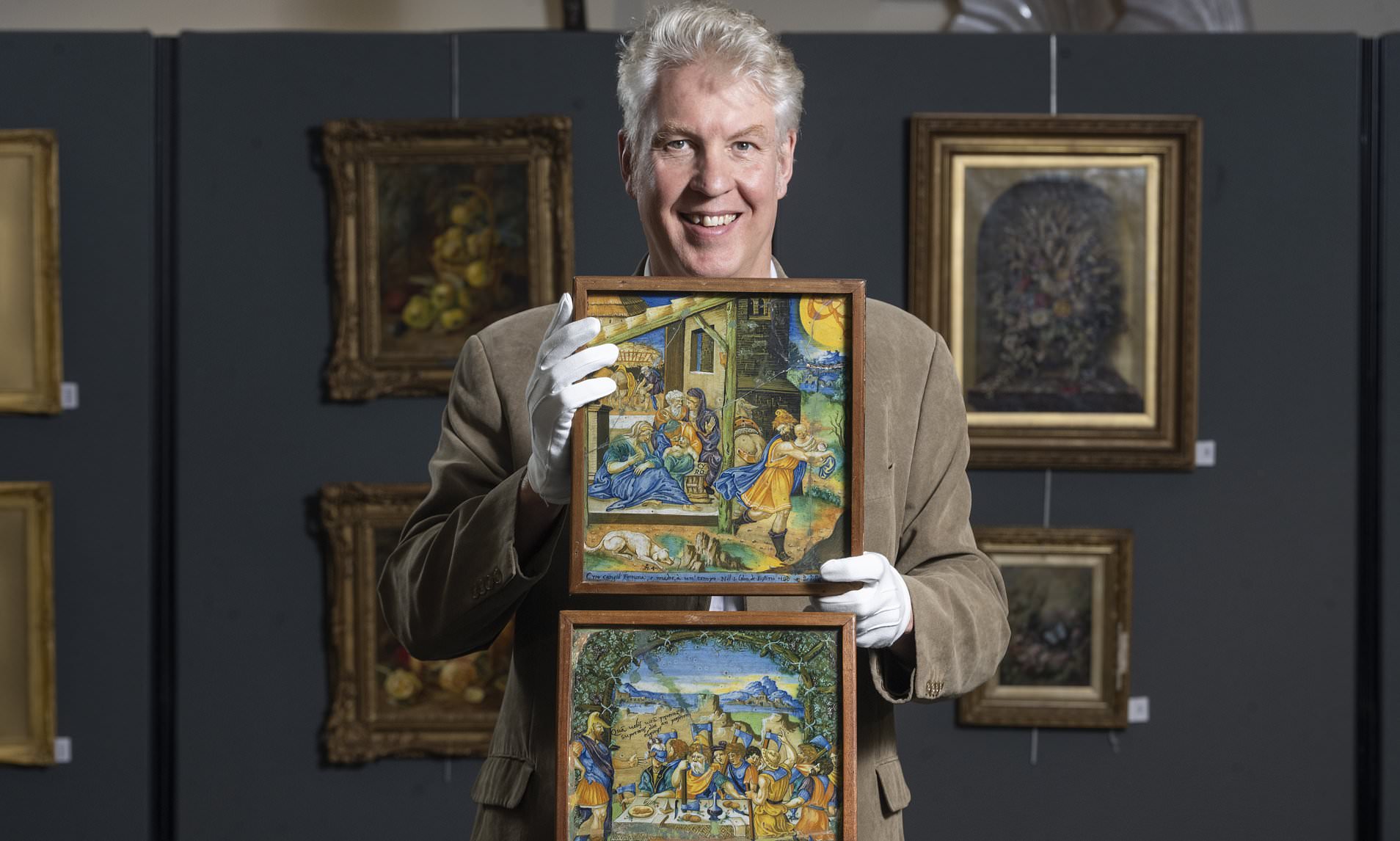 Burglars ignored two decorative tiles which have now been identified as Renaissance treasure