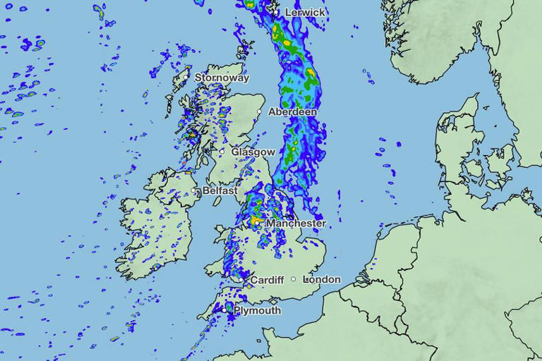 Kent weather: UK weather maps show 100 areas set for heavy rain in ...