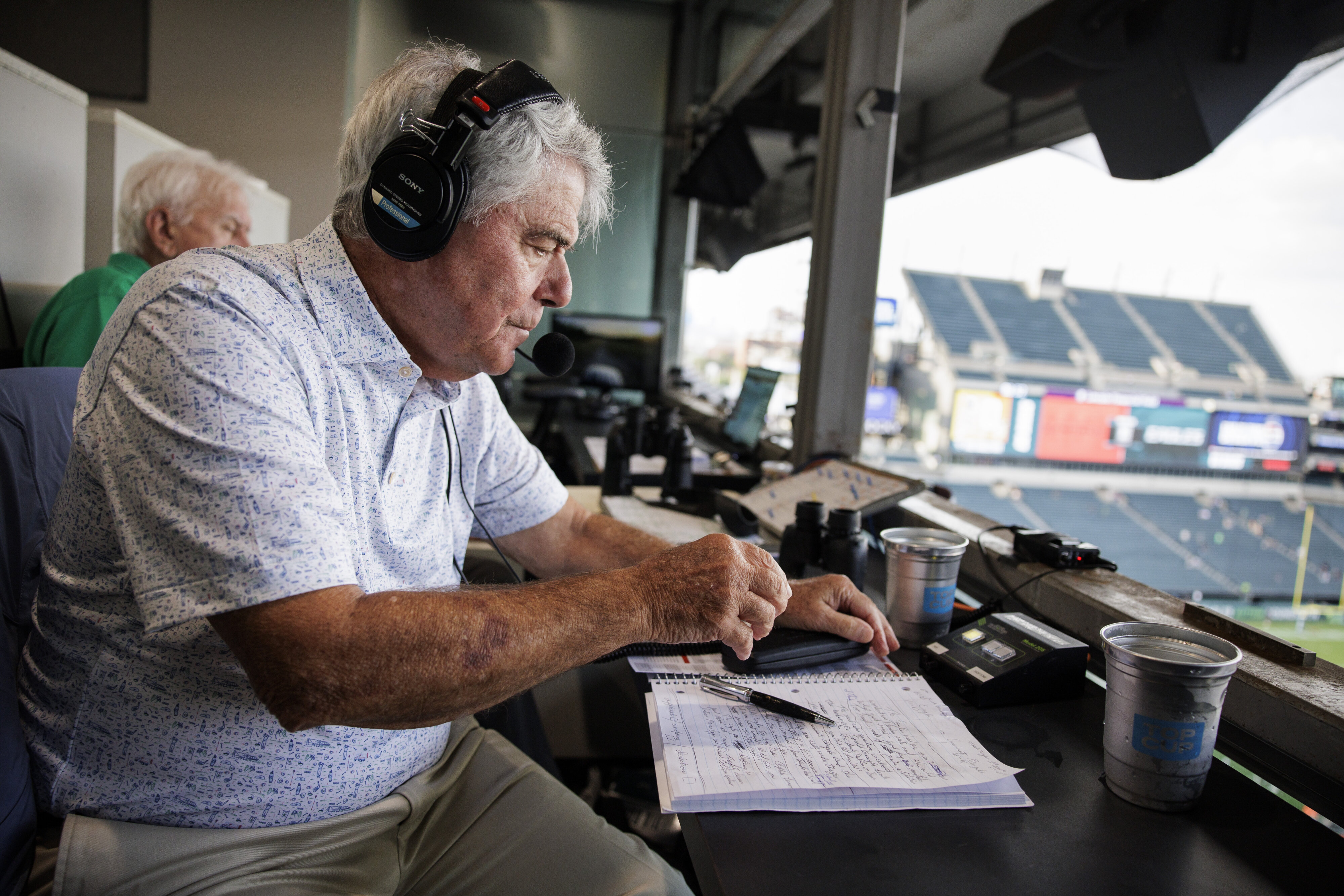 Merrill Reese wants to broadcast Eagles games 'forever.' His wife helps him stay sharp after 50 years.