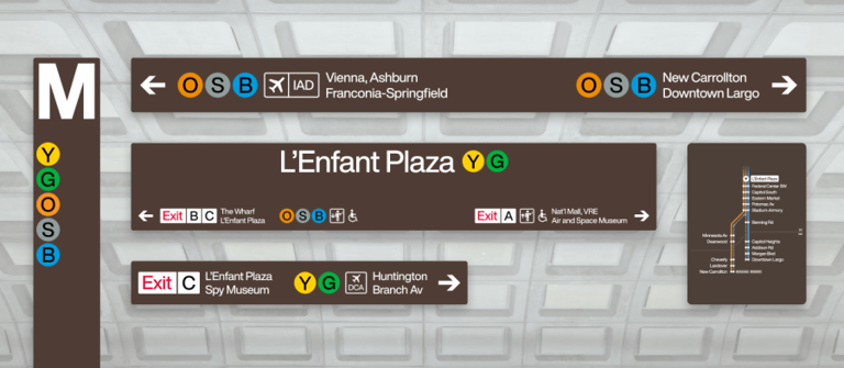 Metro installs new signs at L’Enfant Plaza, kicks off rollout of new ...