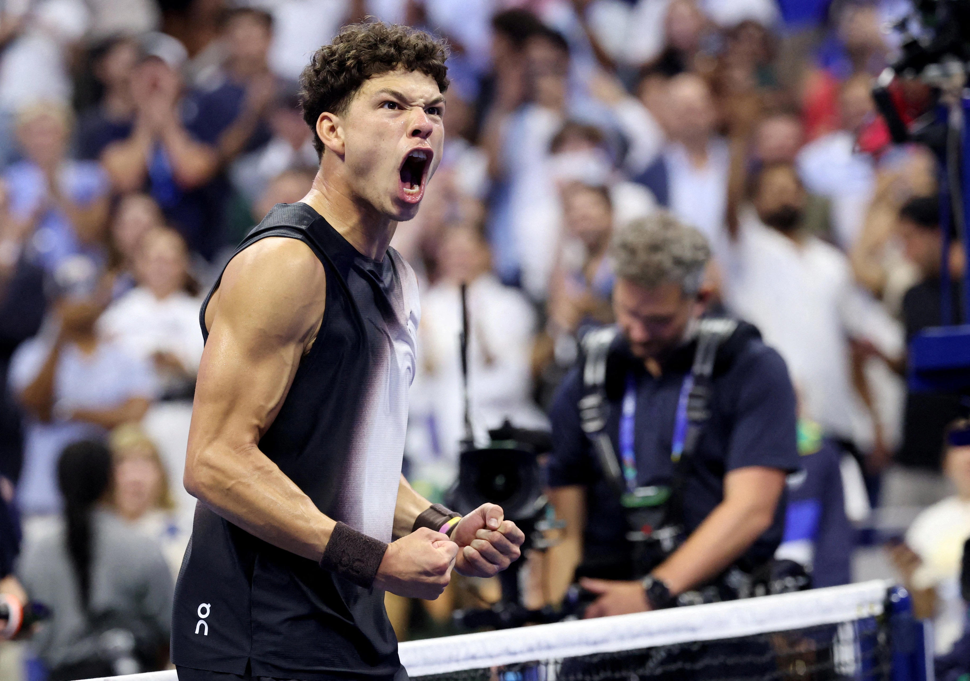 Wait, the Ben Shelton US Open upset ended at what time?