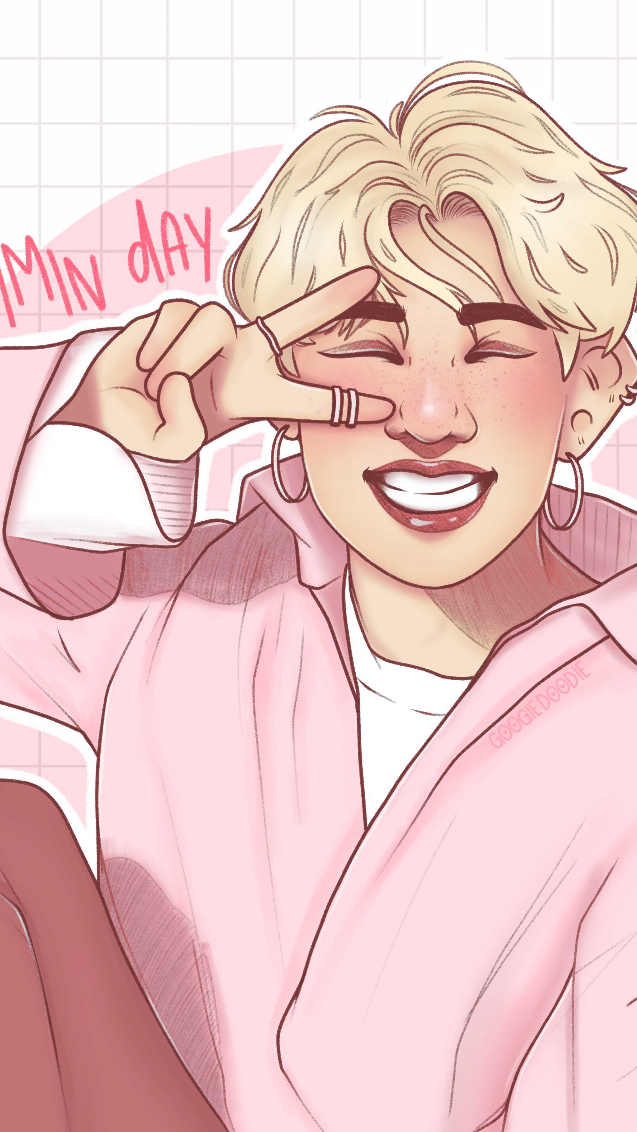 Jimin BTS fan art sketch showcasing creative drawing skills