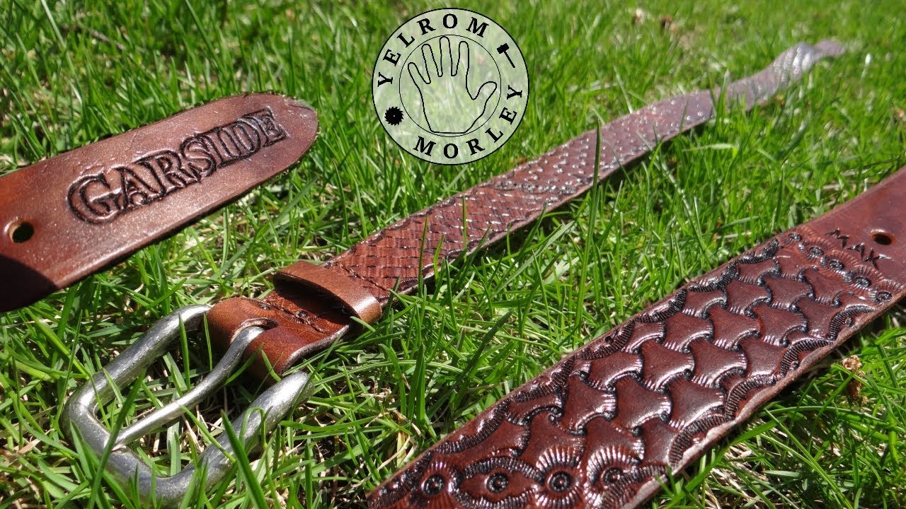 Making a hand-tooled leather belt