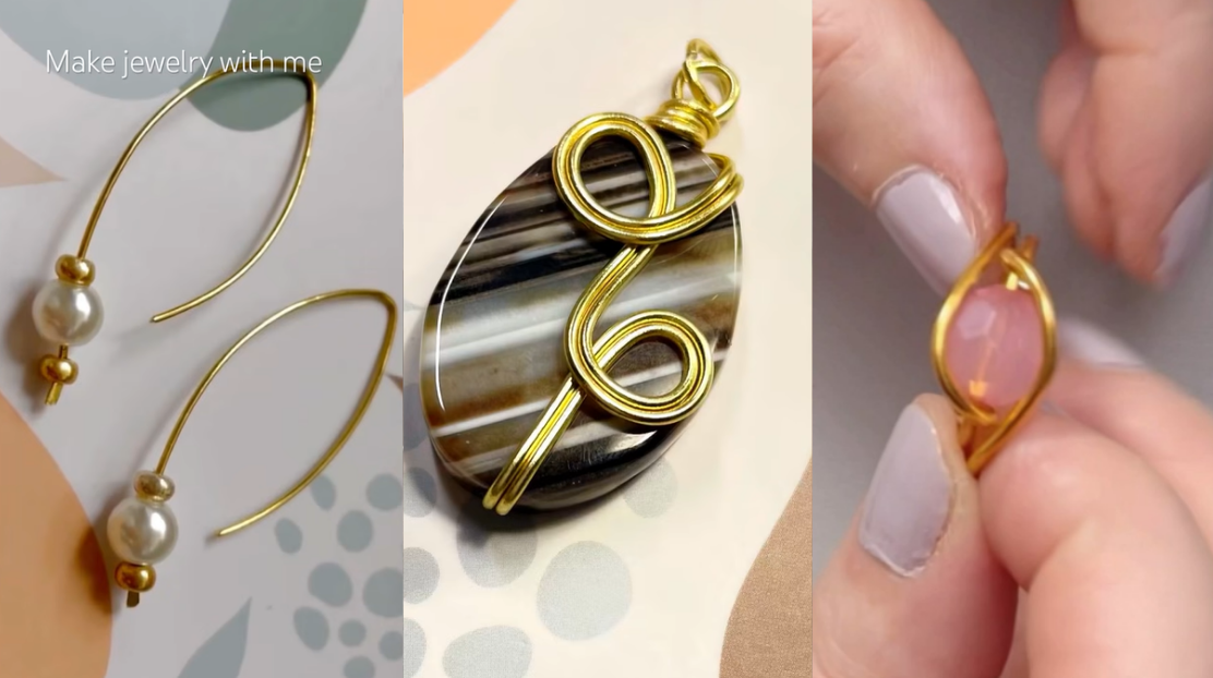 Beautiful wire & bead jewelry tutorial