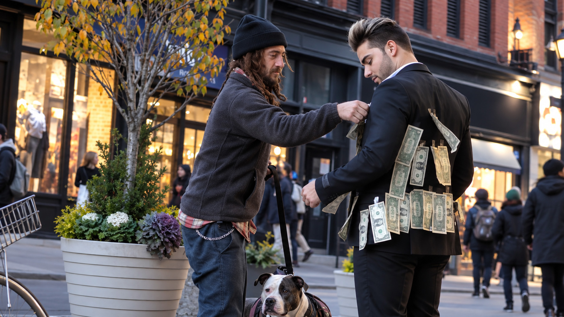 Homeless man shows honesty in money suit experiment