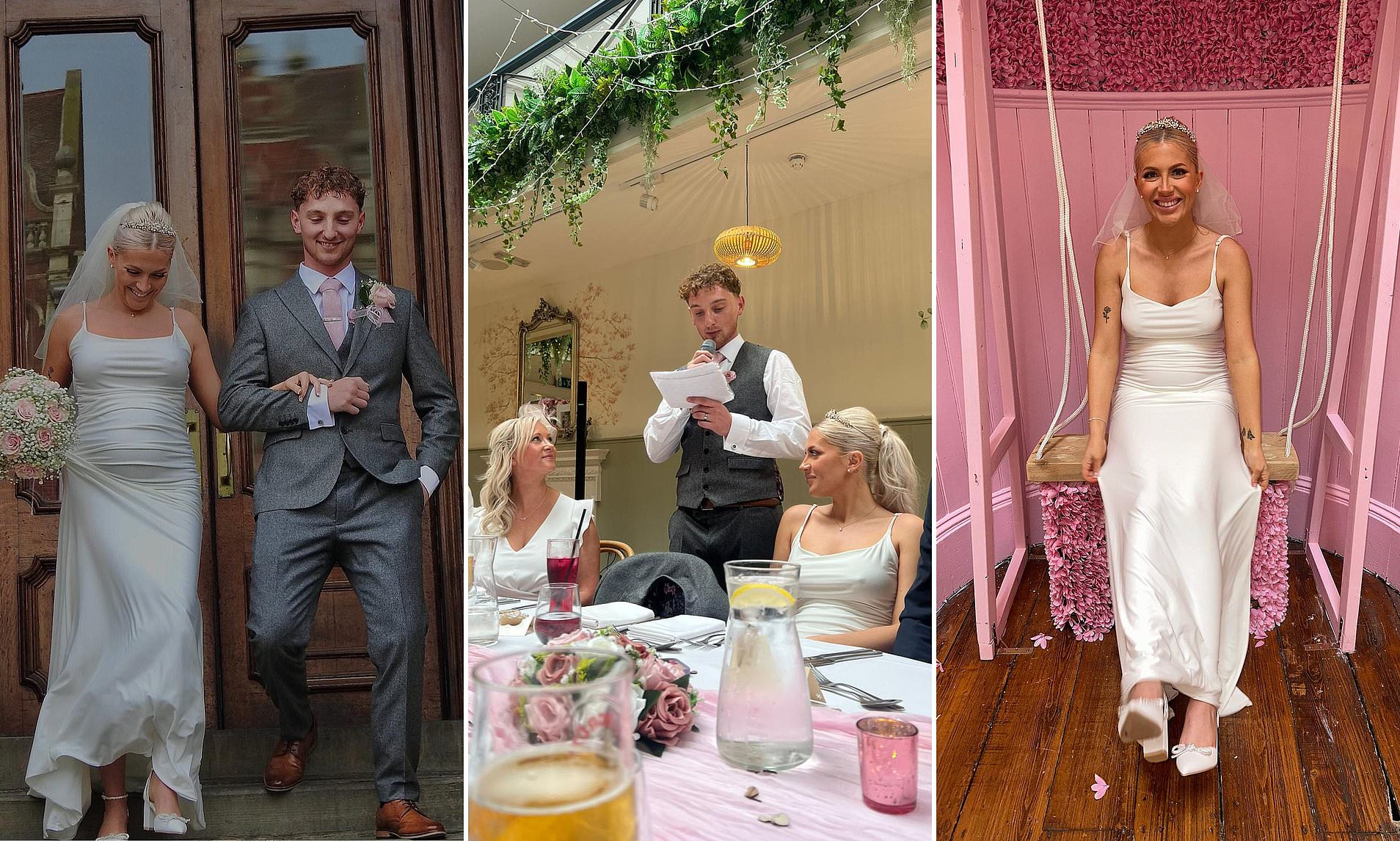 Thrifty couple married for under £1,000 - with a £40 M&S cake and guests paying for their own meals