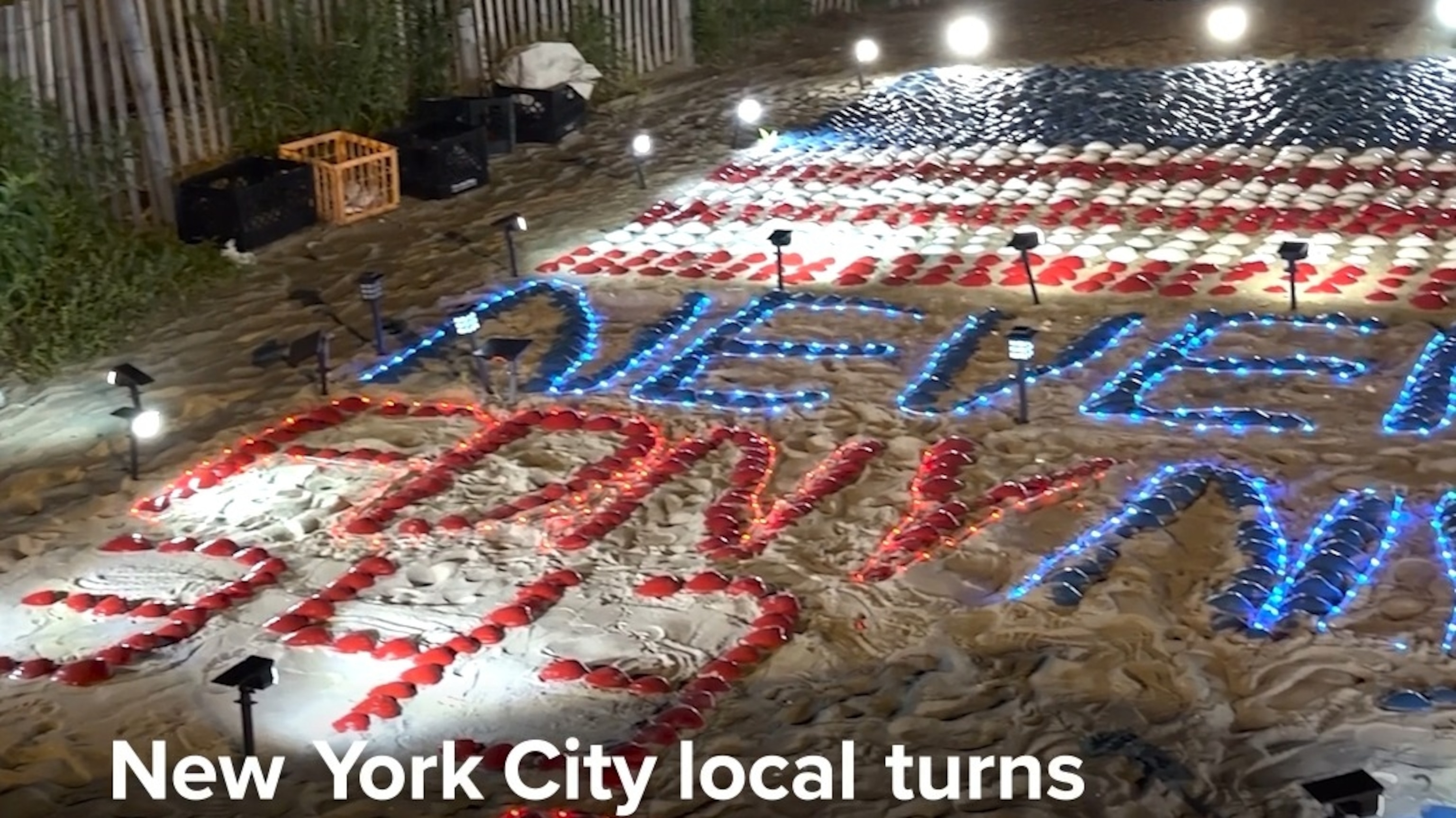 New York City local turns shells and lights into elaborate 9/11 tribute