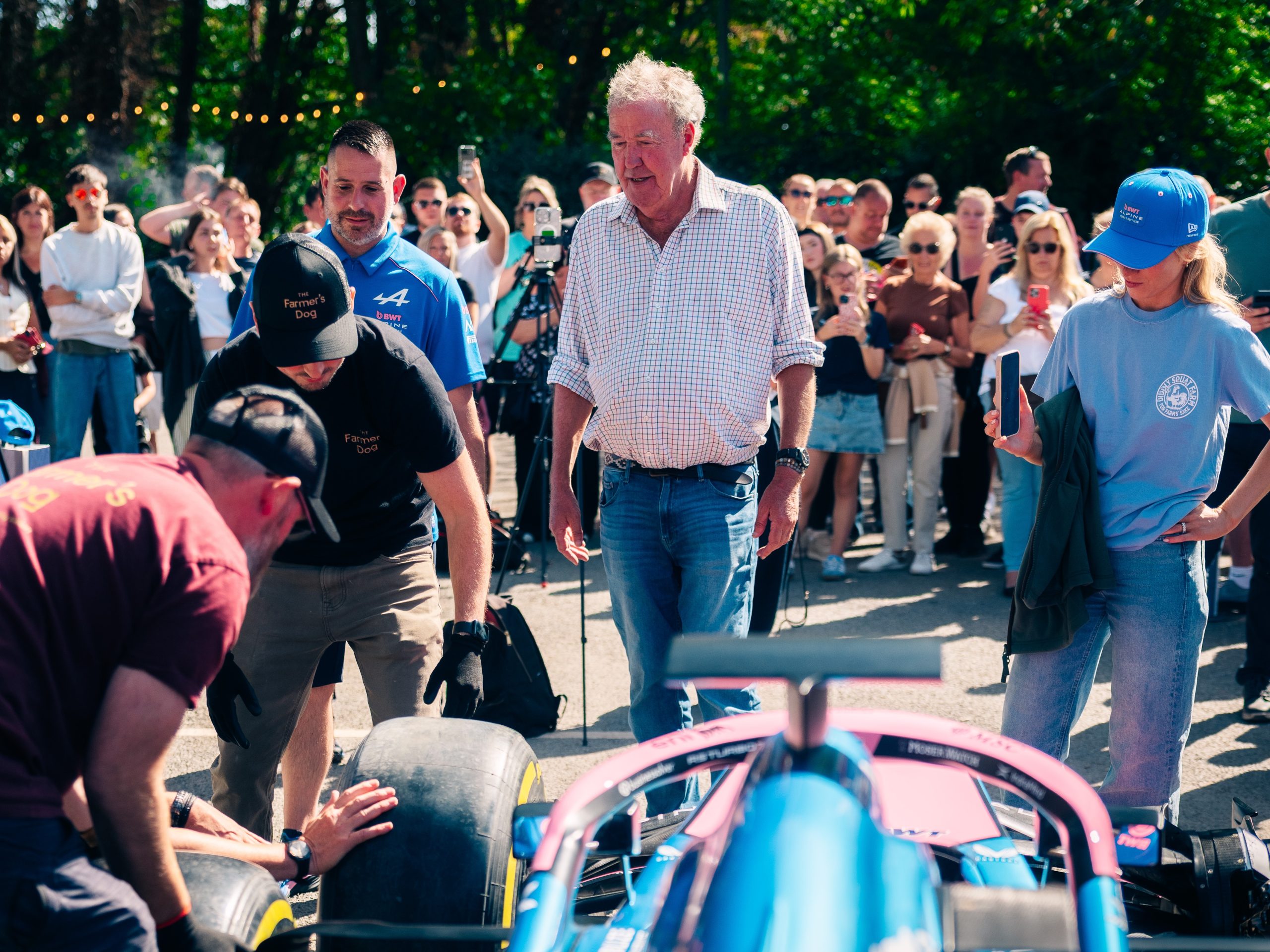 Alpine brings Formula 1 fever to Clarkson's farmer's dog
