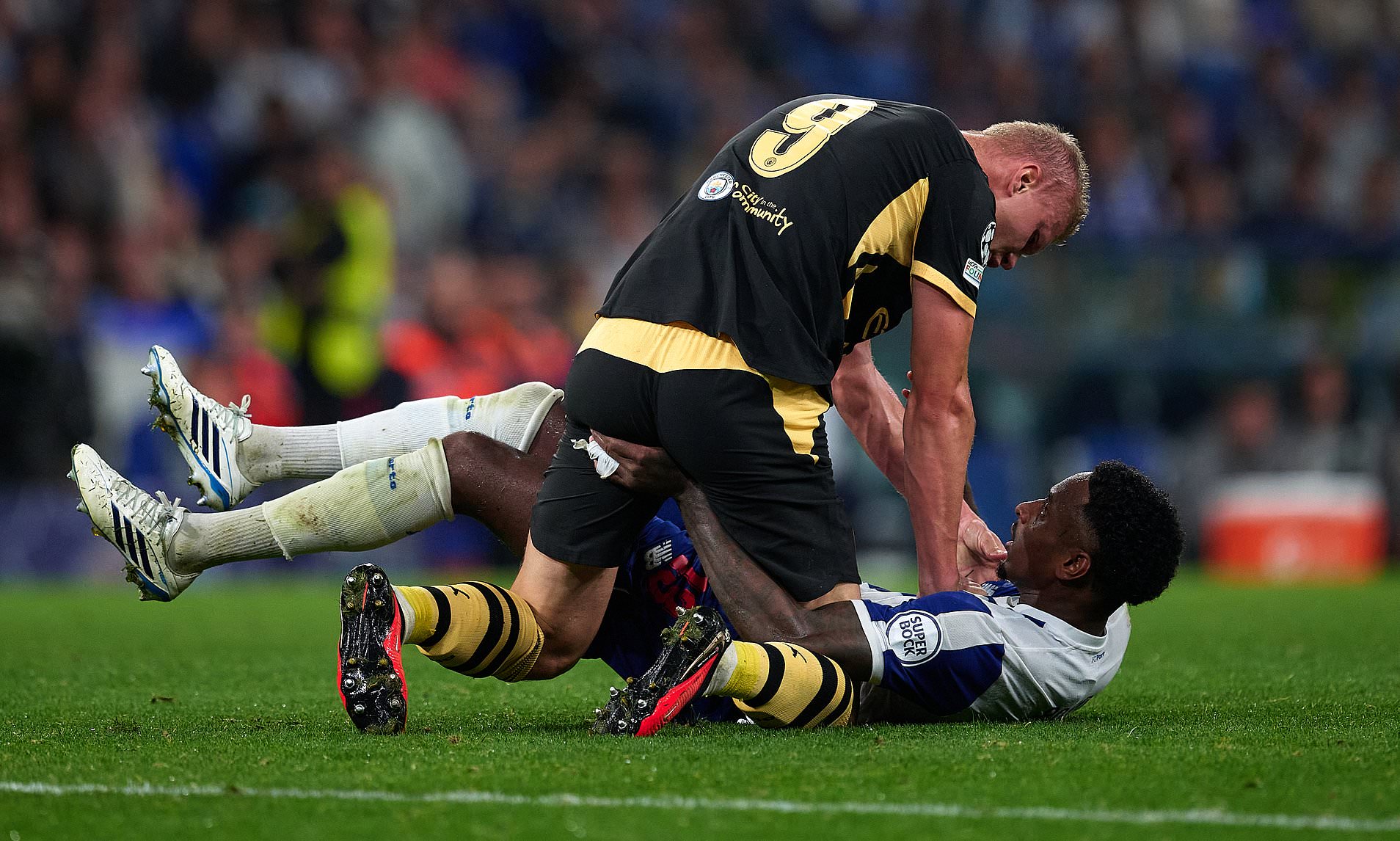 Erling Haaland opens up on heated scenes during Porto win - and claims opponent grabbed my bottom