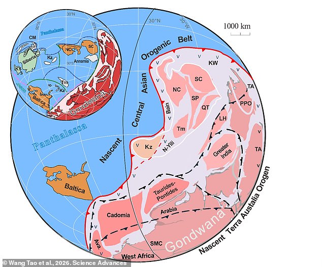 Long-lost supercontinent Gondwana is pieced together after 550 million ...