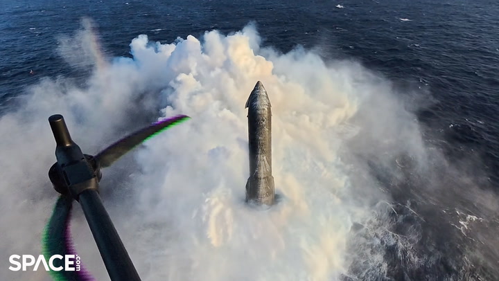 SpaceX Starship's epic splashdown from drone and rocket cams – still ...