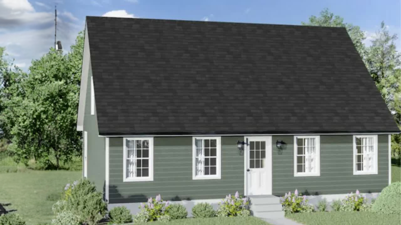 This small modular home goes up instead of out