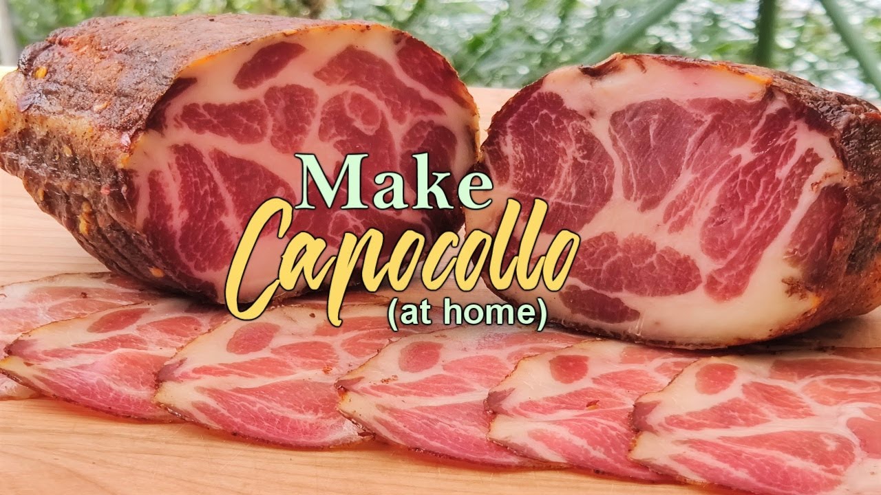 Fridge capocollo: trim, cure, slice